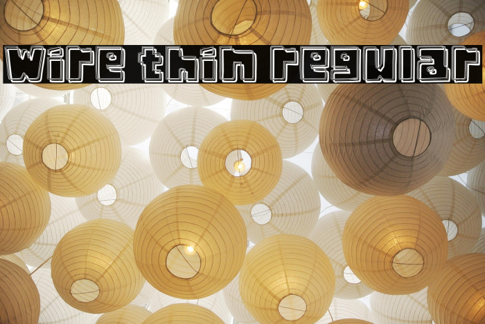 Wire Thin Regular Example 1