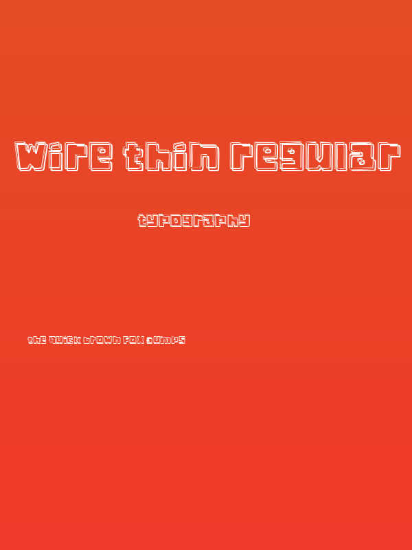 Wire Thin Regular Poster