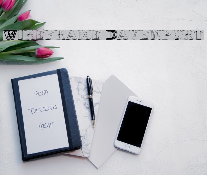 Wireframe-Davenport Font examples