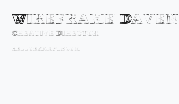 Wireframe-Davenport Business Card