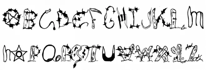 Wires and Cowboys Schriftart Groß