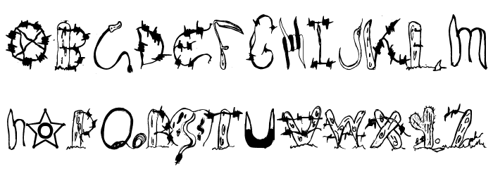 Wires and Cowboys Font LOWERCASE