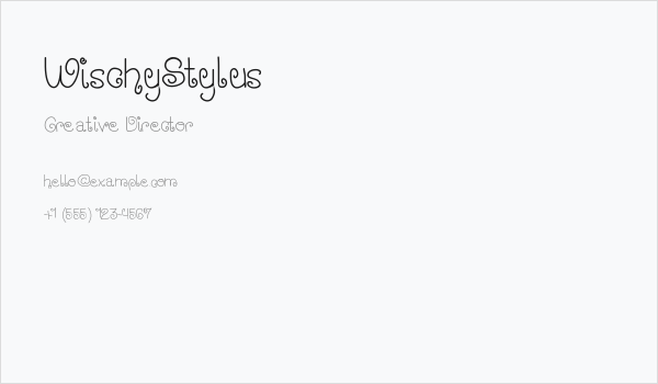 WischyStylus Business Card