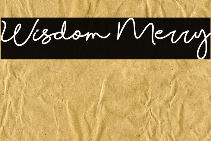 Wisdom Merry Font examples