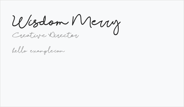 Wisdom Merry Business Card