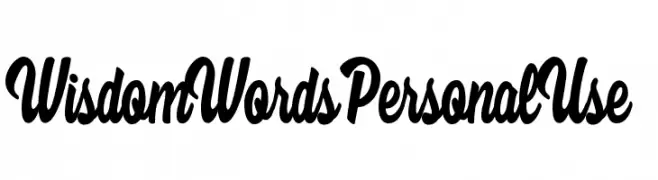 Wisdom Words Personal Use   Free Fonts Download