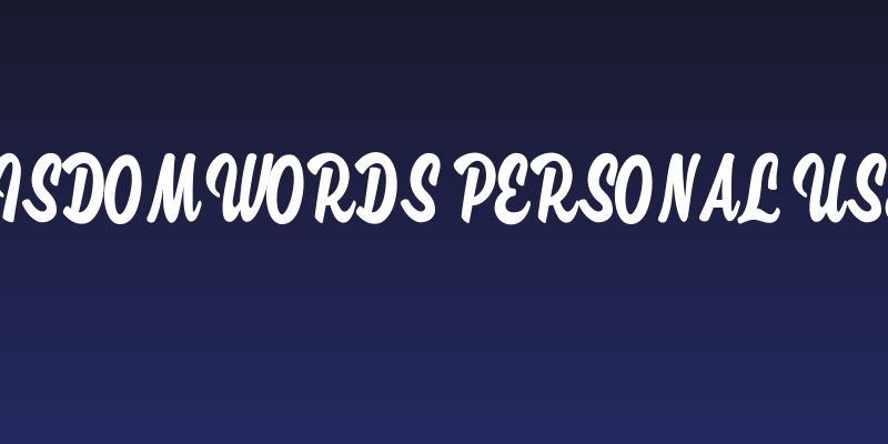 Wisdom Words Personal Use  Social Header