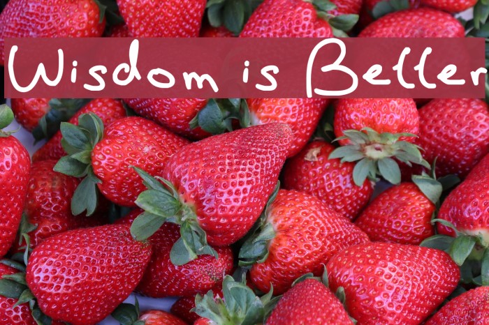 Wisdom is Better Fonte examples
