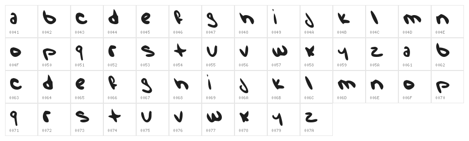 Wise Rabbit Says Character Map