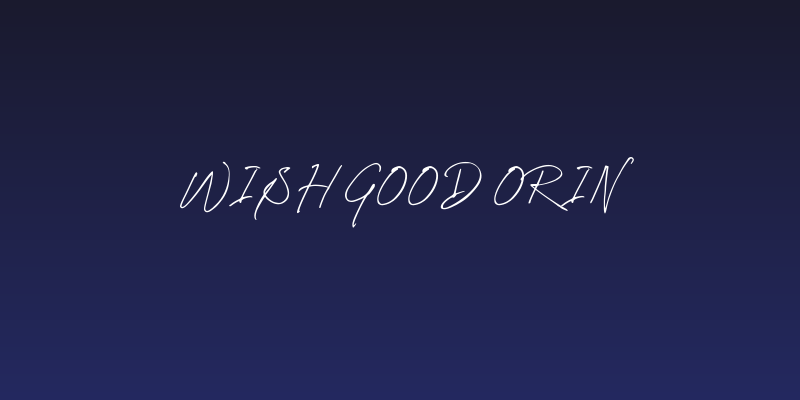 Wish Good Orin Social Header