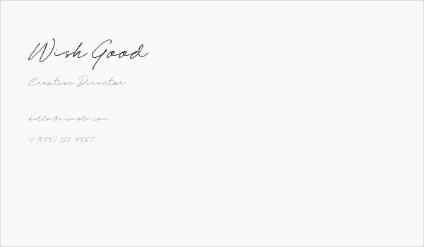 Wish Good Business Card