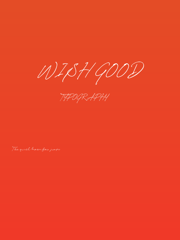 Wish Good Poster