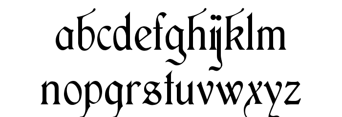 WishMF Schriftart Kleinbuchstaben