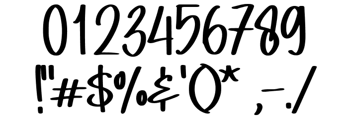 Wishbone Tea Demo Font OTHER CHARS
