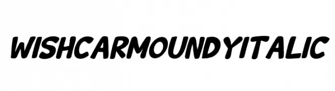 Wishcar Moundy Italic  Fuentes Gratis Descargar