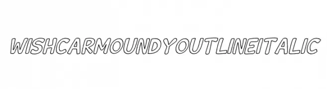 Wishcar Moundy Outline Italic  Fuentes Gratis Descargar