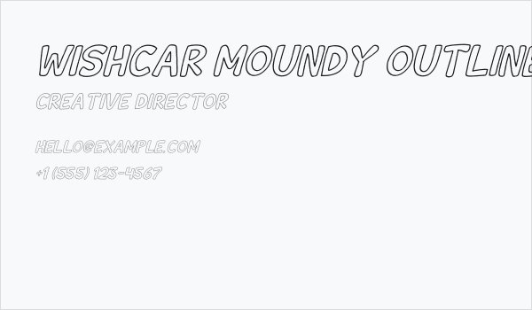 Wishcar Moundy Outline Italic Business Card