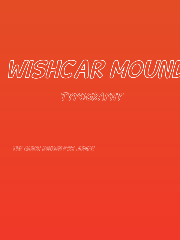 Wishcar Moundy Outline Italic Poster