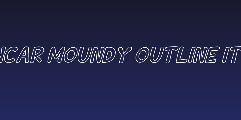 Wishcar Moundy Outline Italic Social Header
