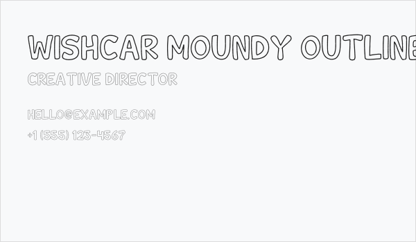 Wishcar Moundy Outline Business Card