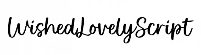 Wished Lovely Script  les polices de caractères gratuit tlcharger