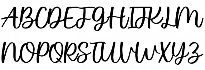 Wished Lovely Script Schriftart Groß