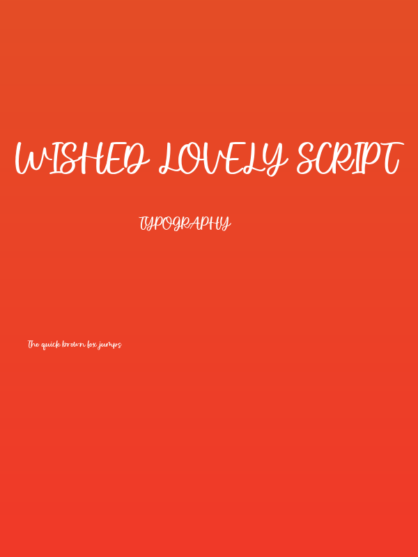 Wished Lovely Script Poster