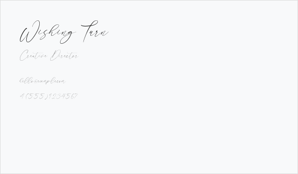 Wishing Turn Business Card