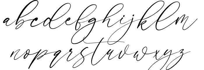 Wishing Turn Font LOWERCASE