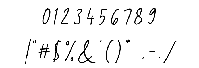 Wishloved Demo Font OTHER CHARS