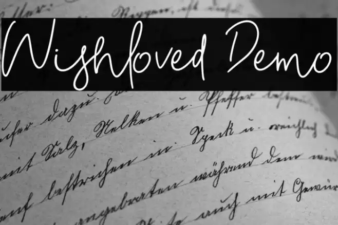 Wishloved Demo Font examples