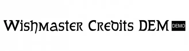 Wishmaster Credits DEMO  नि: शुल्क फ़ॉन्ट्स डाउनलोड