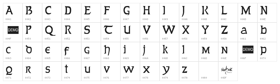 Wishmaster Credits DEMO Character Map