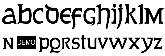 Wishmaster Credits DEMO Font LOWERCASE