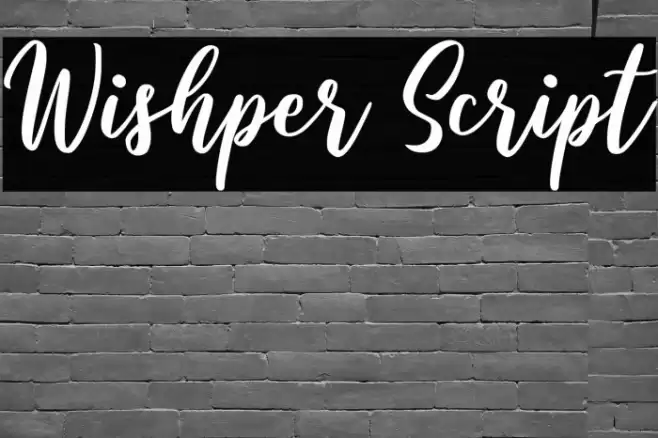 Wishper Script Font examples