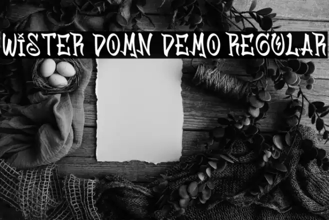 Wister Domn Demo Regular Caratteri examples