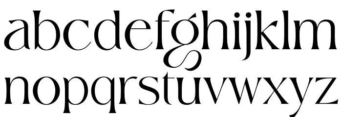 Wisteria Font LOWERCASE