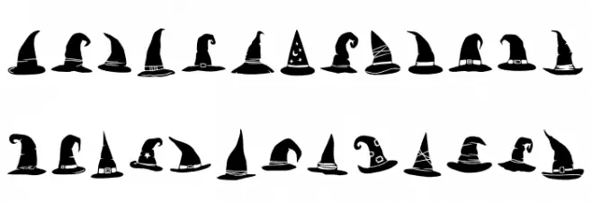Witch Hat Schriftart Groß