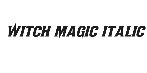 Witch Magic Italic Logo