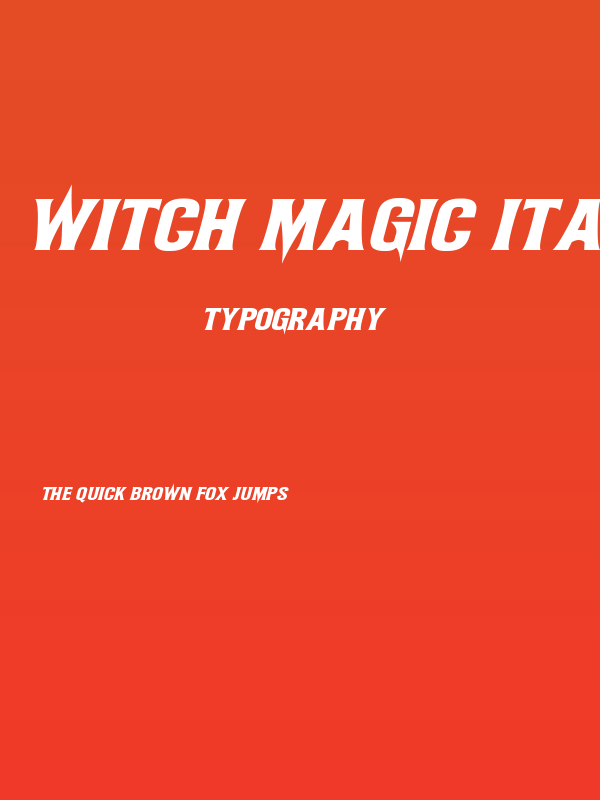 Witch Magic Italic Poster