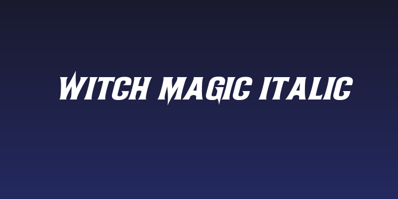 Witch Magic Italic Social Header
