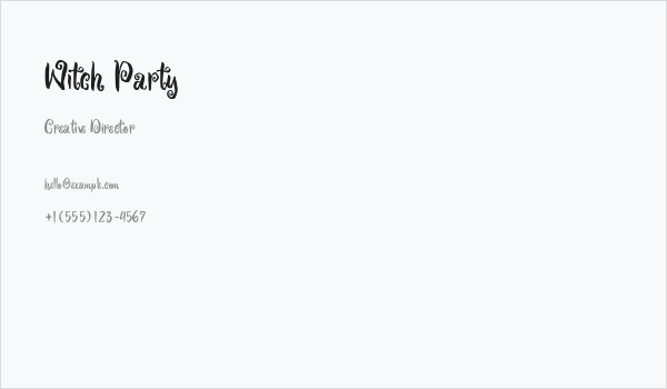 Witch Party Business Card