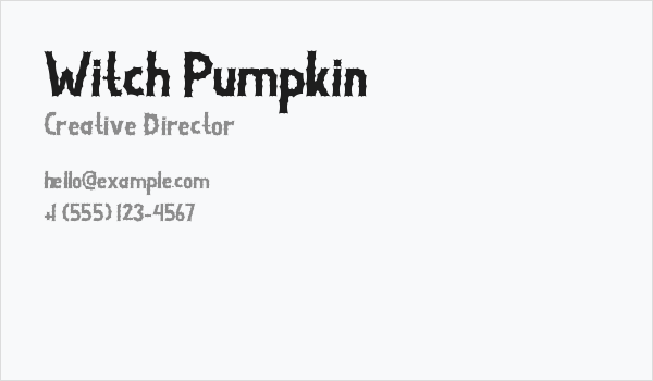 Witch Pumpkin Business Card