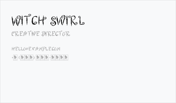 Witch Swirl Business Card