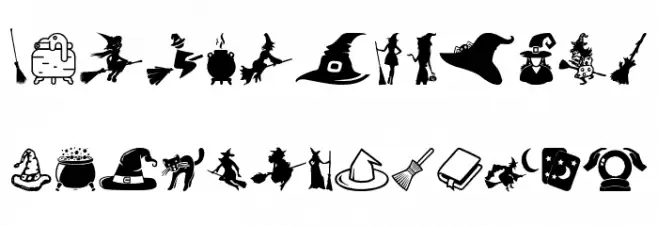 Witch Шрифта ВЕРХНИЙ