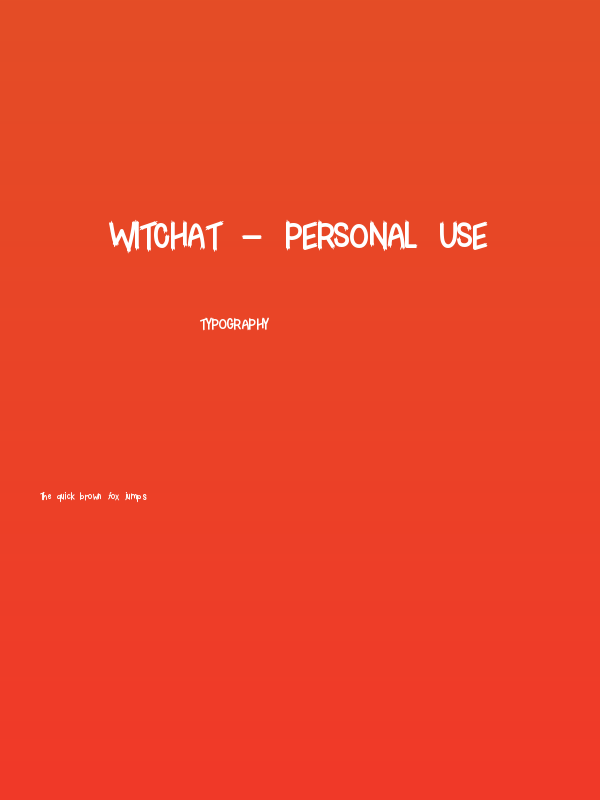 Witchat - Personal Use Poster