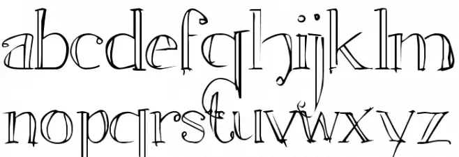 Witchcraft Normal Font LOWERCASE
