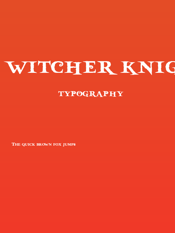 Witcher Knight Poster