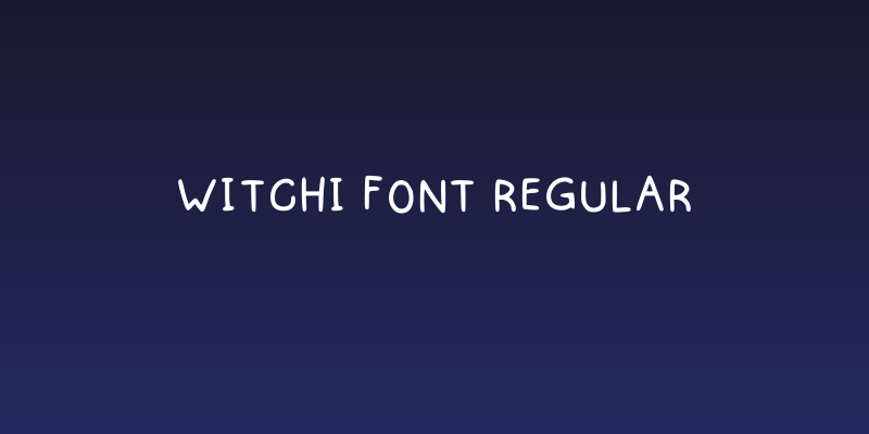 Witchi Font Regular Social Header