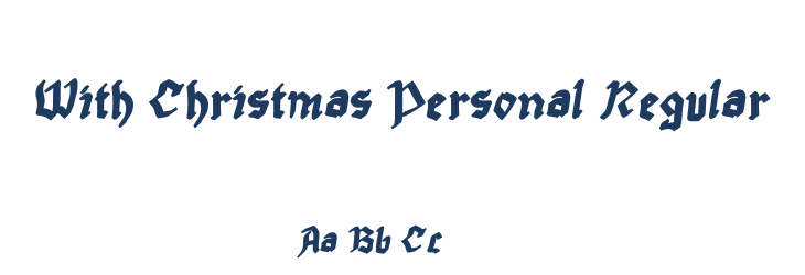 With Christmas Personal Regular Font Preview